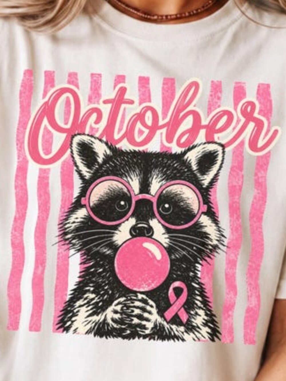 Breast Cancer Awareness Shirt, October Pink Ribbon Shirt - Picture 2 of 4